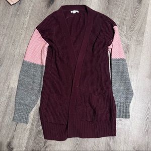 Colourblock Knitted Cardigan